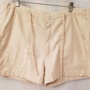 Steeple Chase Mens Ivory Half Elastic Waist Shorts